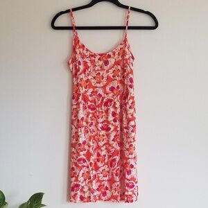 Gap Vintage 90’s Women's Floral Orange and Pink Sundress